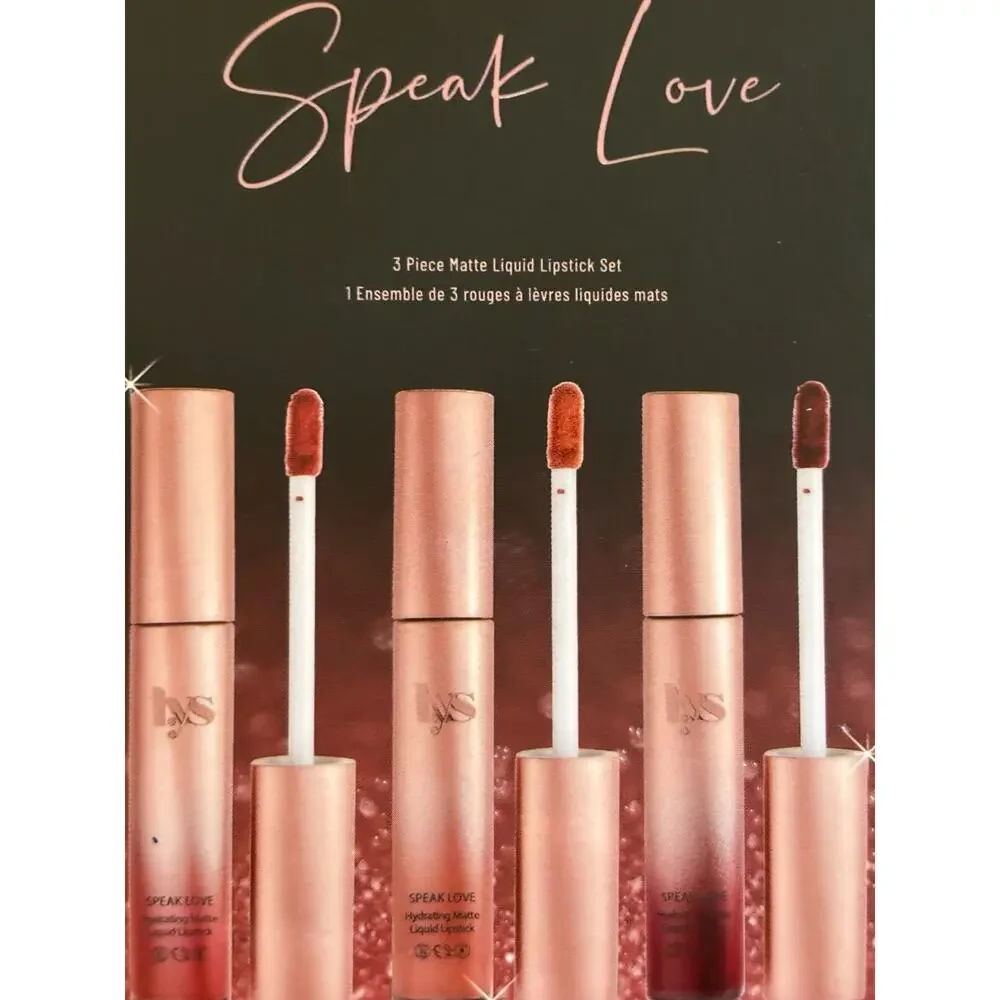 LYS Beauty Speak Love 3-Piece Matte Liquid Lipstick Set NIB - Picture 2 of 6